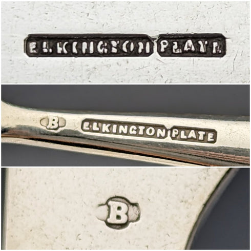 英国ヴィンテージ シルバープレート製 カトラリー12ペアセット 木箱入り Elkington